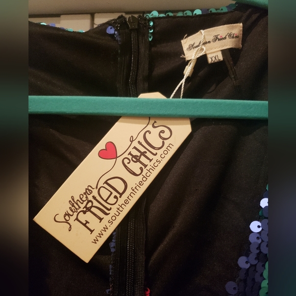 Southern Fried Chics. Sequin dress! GORG colors! Size XXL - Picture 3 of 6